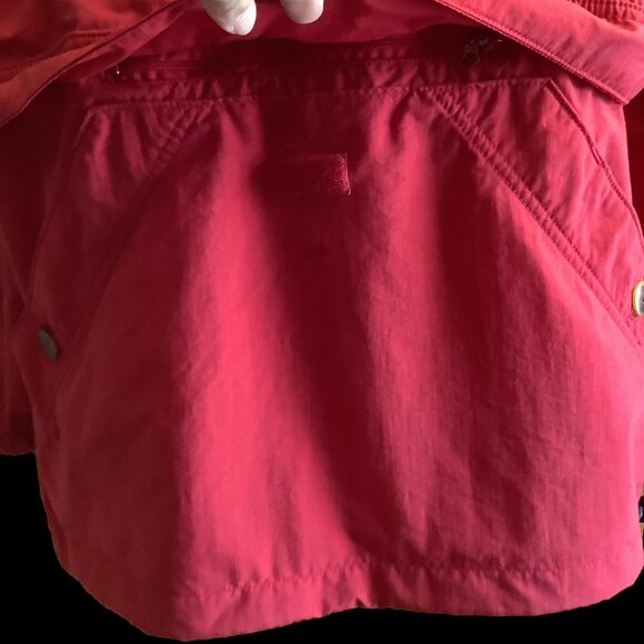 Columbia Vintage Mens Red Kangaroo Zip Pouch Side Pocket Pullover Hoodie - Picture 5 of 10